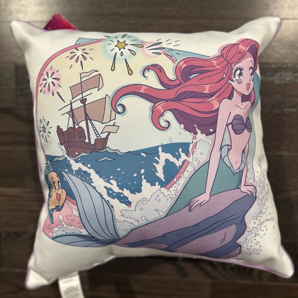 Little Mermaid Themed Decorative Pillow NWT
